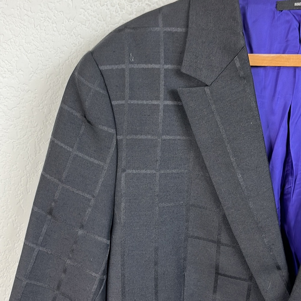 Issey Miyake Black Wool Blend Grid Blazer - Picture 4 of 16